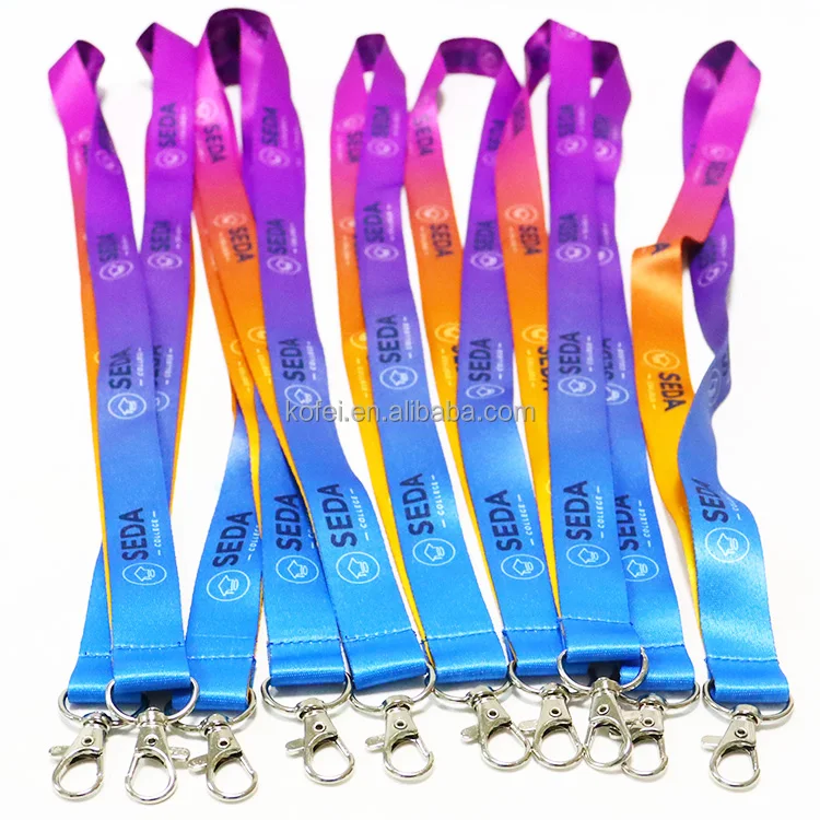 Kofei Promotional High Quality Polyester Printing Custom Lanyards With Private Logo