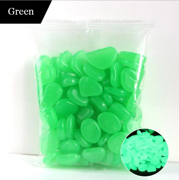 Supply Cheap Small Green Glowing Garden Stone Landscaping Rock for Outdoor Garden and Walkway Decoration