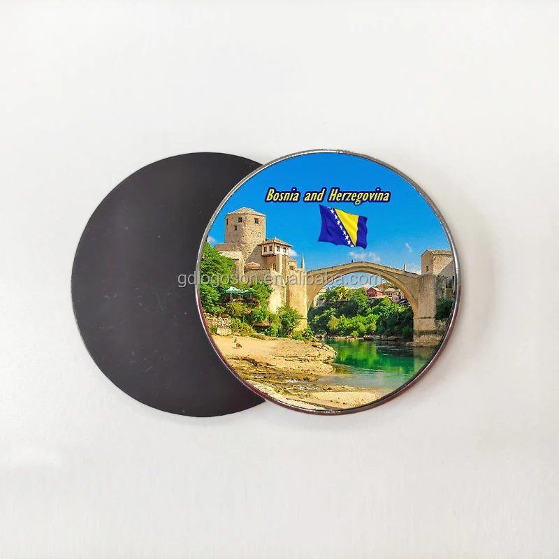 Manufacturer Custom Metal Enamel Fridge Magnet Map Creative Bosnia and Herzegovina Souvenir