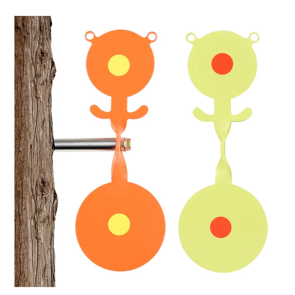 Premium New Hunting and Shooting Steel Spinner Target Animal Options Green Orange Easy Load Slingshot Accessories