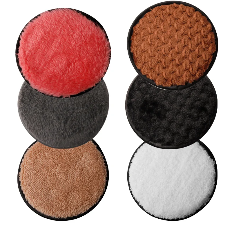 OEM High Quality Cotton Makeup Remover puff Washable Microfiber Facial Cleaning Pads