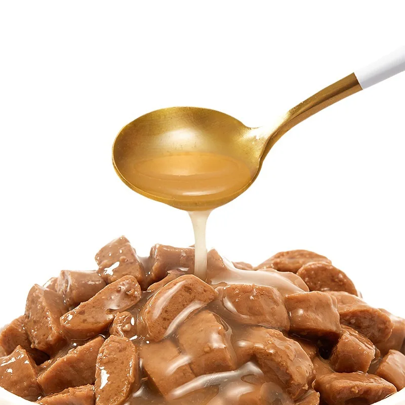 OEM/ODM Wholesale Bulk Cat Food Chicken Fish Flavor 80g Pouch Moisturizing Fattening Cat Wet Food Snack