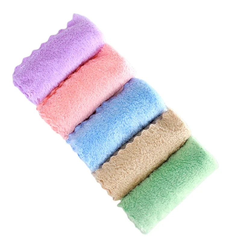 Factory Low Price Promotion Microfiber Easy Wash Coral Fleece Magic Thick Square Cleaning Cloth Terry Fabric Kitchen Towel