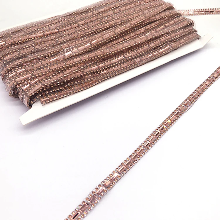 Small rhinestone crystal trim carnival rhinestone iron on applique trimming for Samba Carnival Costumes Crafts Decoration
