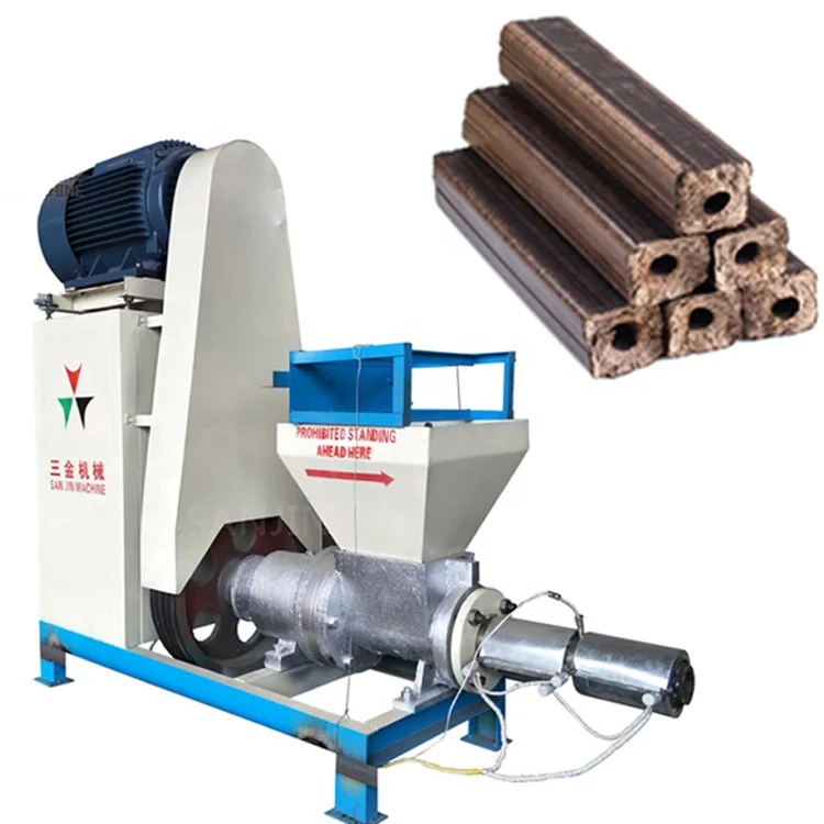 Sawdust Biomass Briquette Press Machine Compressed Wood Log Maker Machine For Making Bbq Charcoal