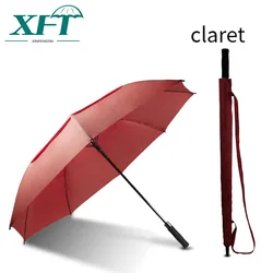 Custom Printed Promotional  Fiberglass Straight Golf Umbrella with Your Logo