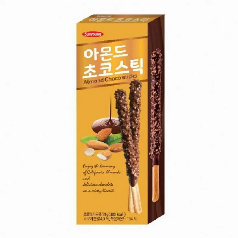 Sweet Korean Almond Choco Stick Premium New Design High Quality OEM Accept Best Price Factory from Korea