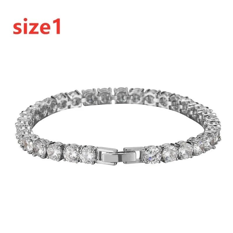 Mens Iced Out Cuban Link Bracelet Men 14k Gold Plated Diamonds Jewelry Bracelet P393