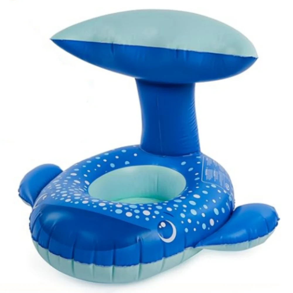 Hot Selling 2024 Cute Sunshade Superior quality PVC Baby Boat Fast Inflatable Whale Toy for Baby Pool for Outdoor Water Park