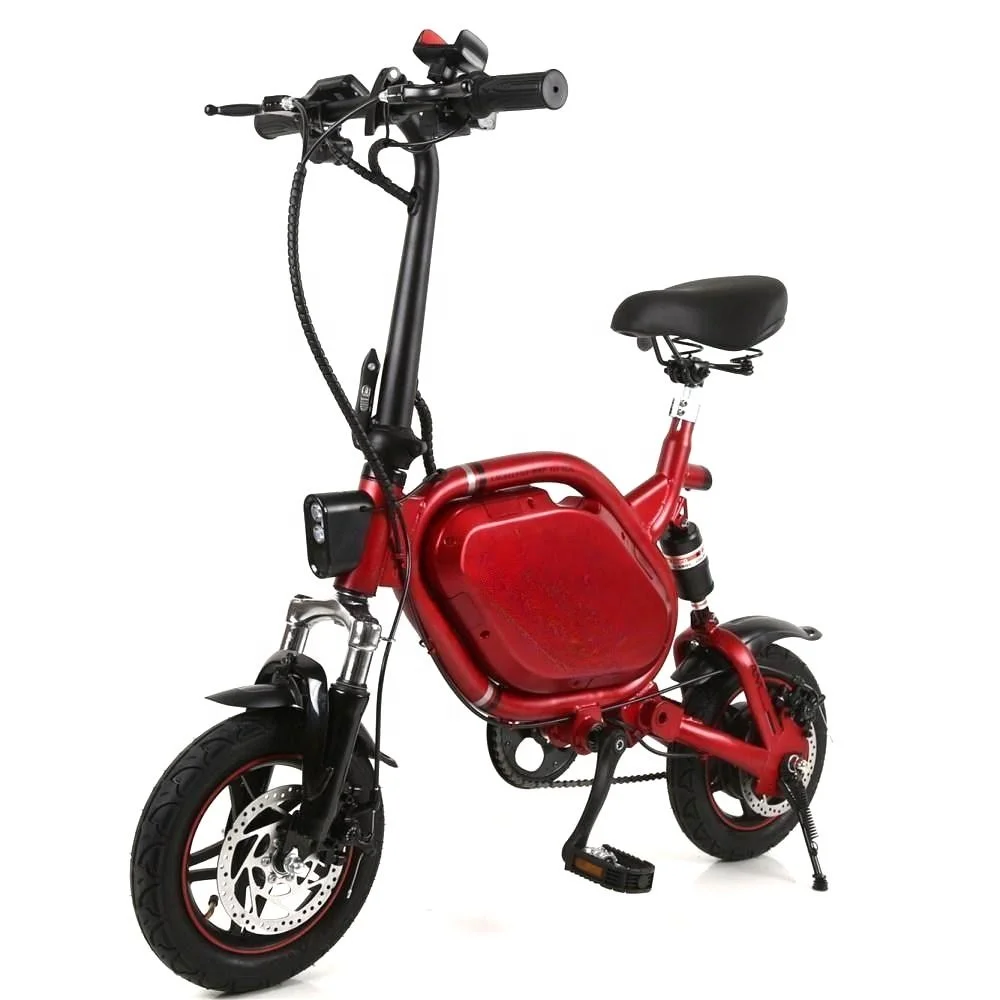 Mini Assistance Ultra Lightweight Scooter 350W 48V 12 Inch Bicycle Lithium Battery LCD Display Rear Hub Motor Aluminum Alloy