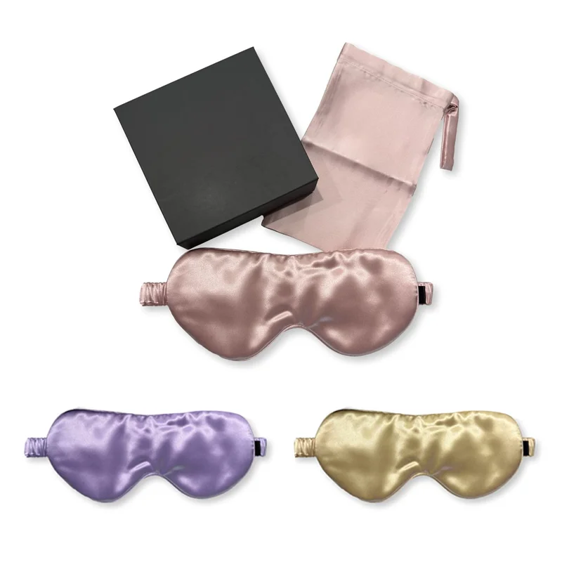 6A grade silk eye mask silky anti-wrinkle hyaluronic acid silk eye mask shading adjustable mulberry silk eye mask