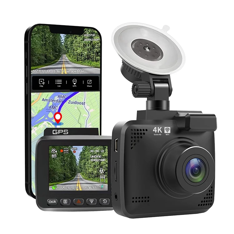 Видеорегистратор UHD 2160P широкий угол обзора Wi-Fi GPS 2 4 дюйма