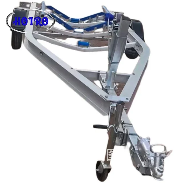 19ft single axle poly bunks aluminum  boat trailer. Yacht, speedboat, assault boat, rubber boat trailer