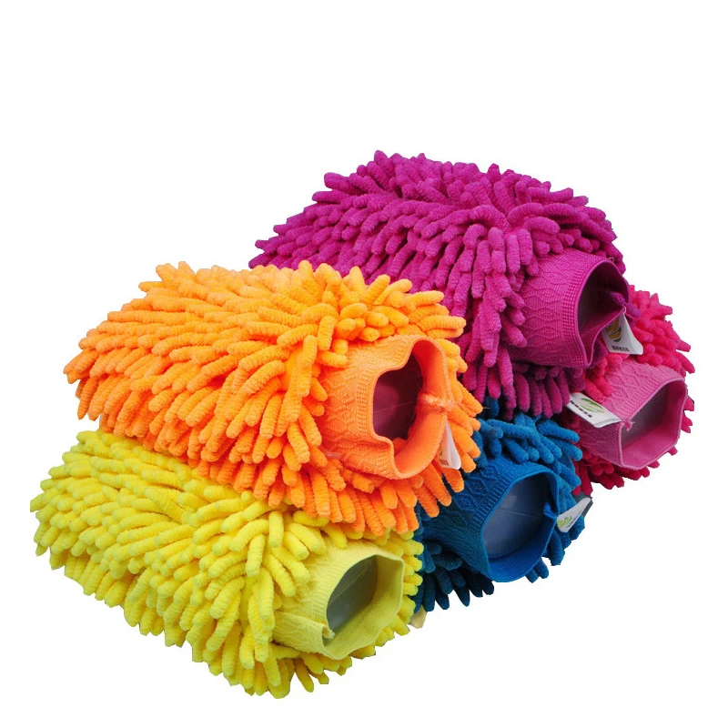 High Quality Microfiber Waterproof Car Wash Mitt Microfiber Cleaning Car Wash Glove Chenille Coral Soft Microfiber Gloves