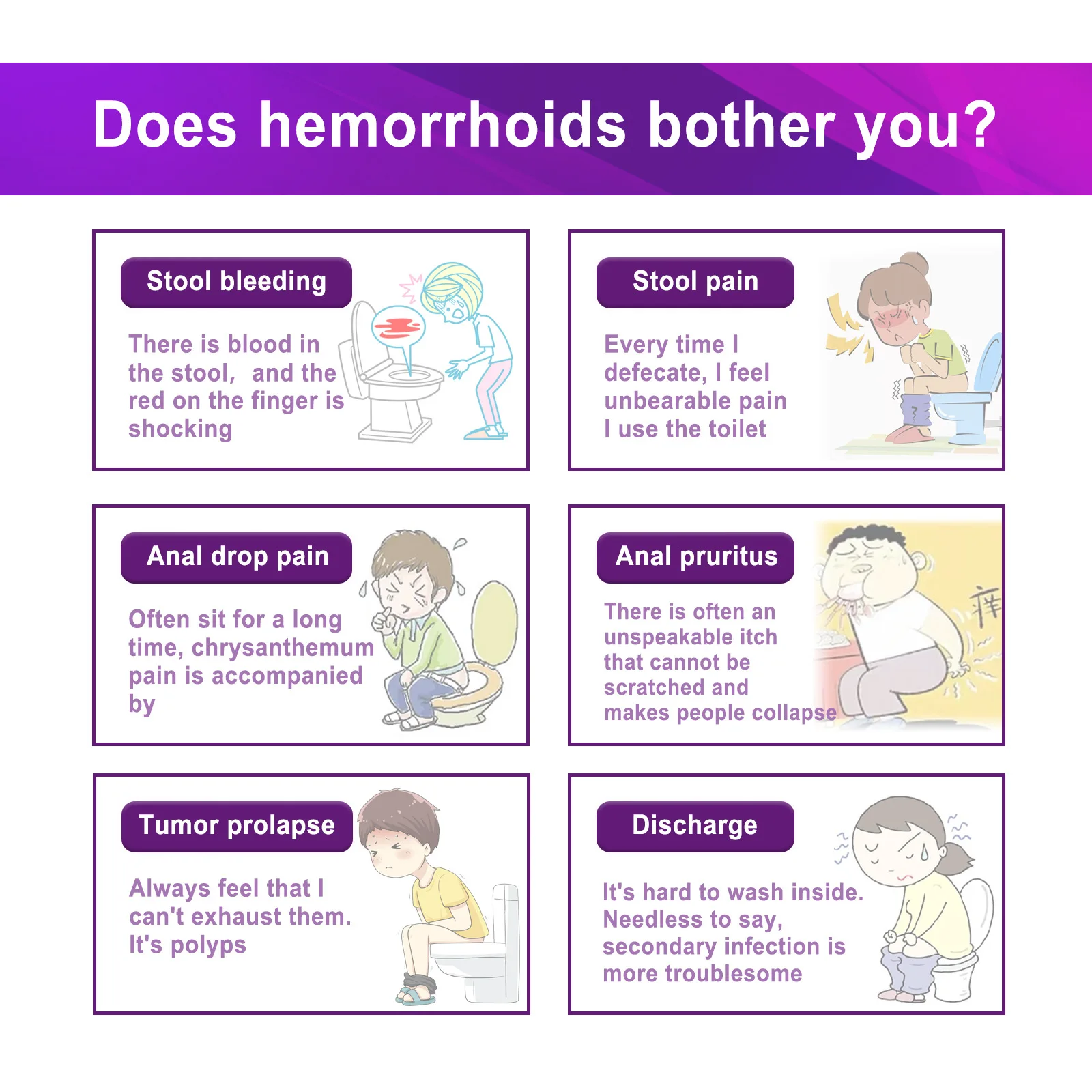 100% Natural Herbal Hemorrhoids Spray Relieve Anal Ball and Swelling Pain Spray Body Care