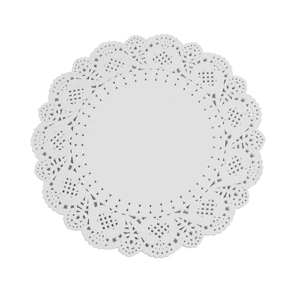 Tabletex Round Flower Disposable White Paper pad Food Tray oil Absorbing Paper