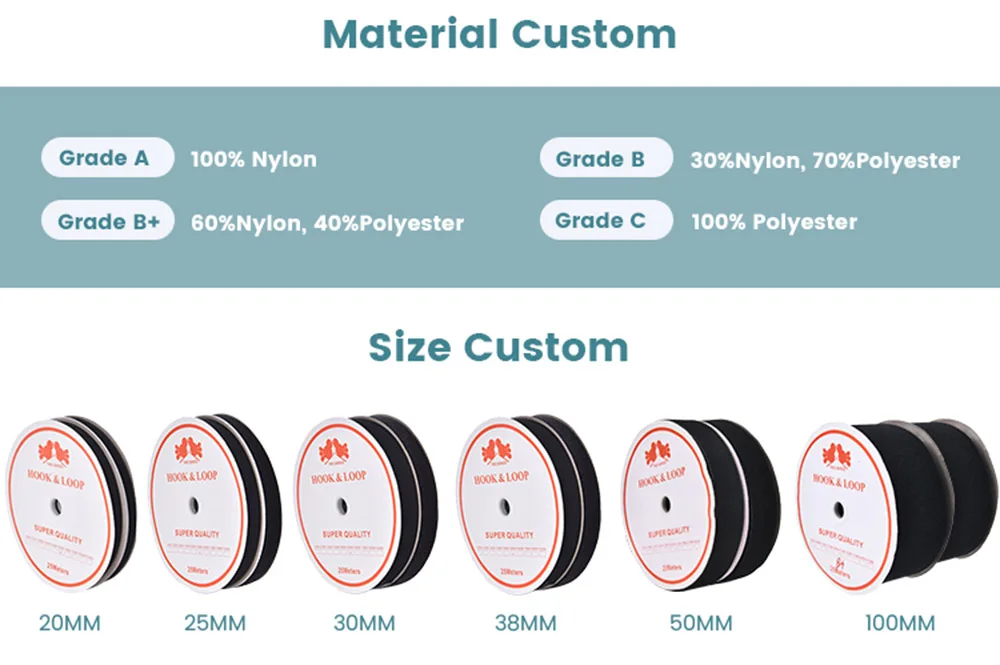 50mm Un-napped Elastic Fastener Loop Tape for Band