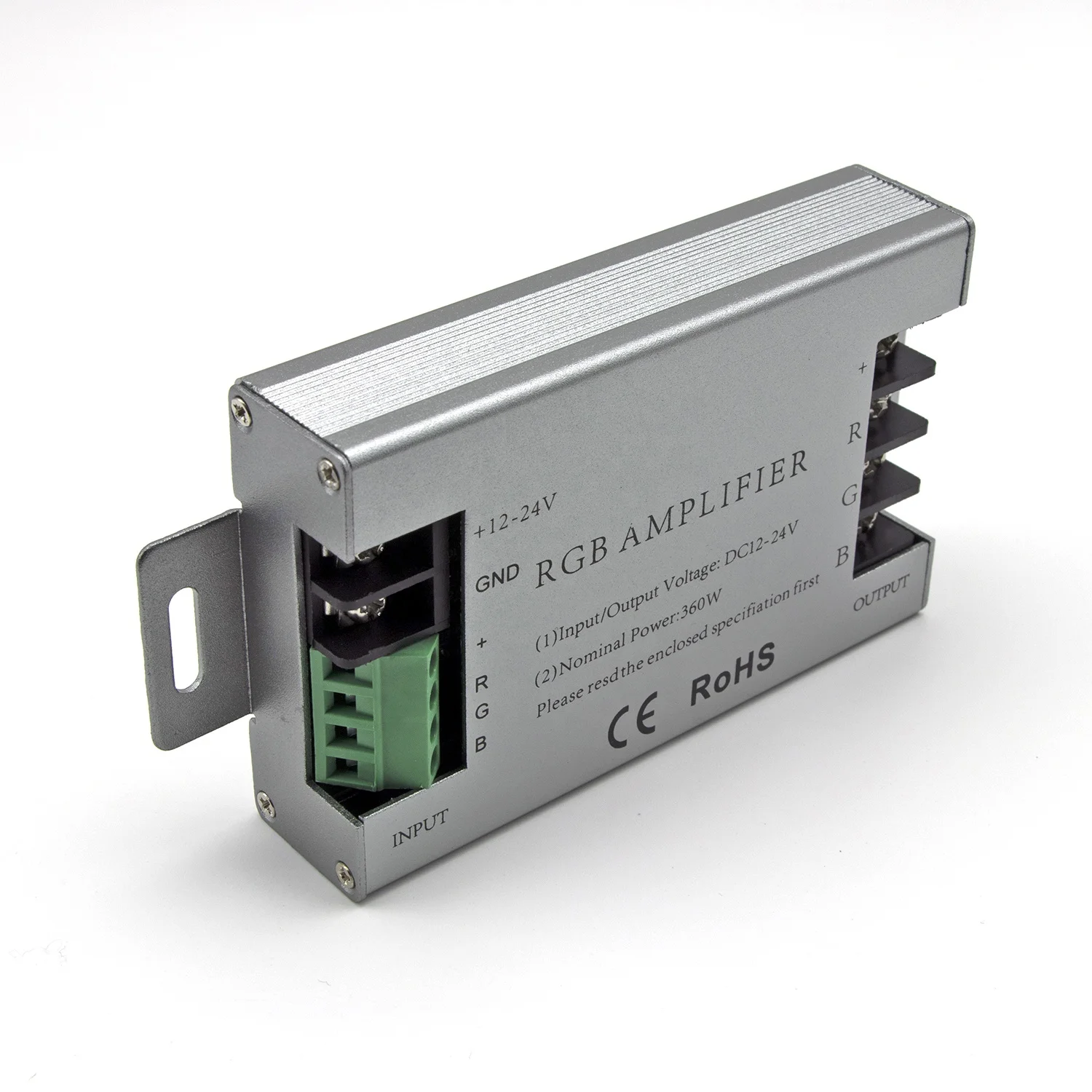 CCT Dual Color Amplifier DC 12V 24V Iron Shell 2-Channel Dimming Repeater High Power LED Strip Light PWM Signal Expander