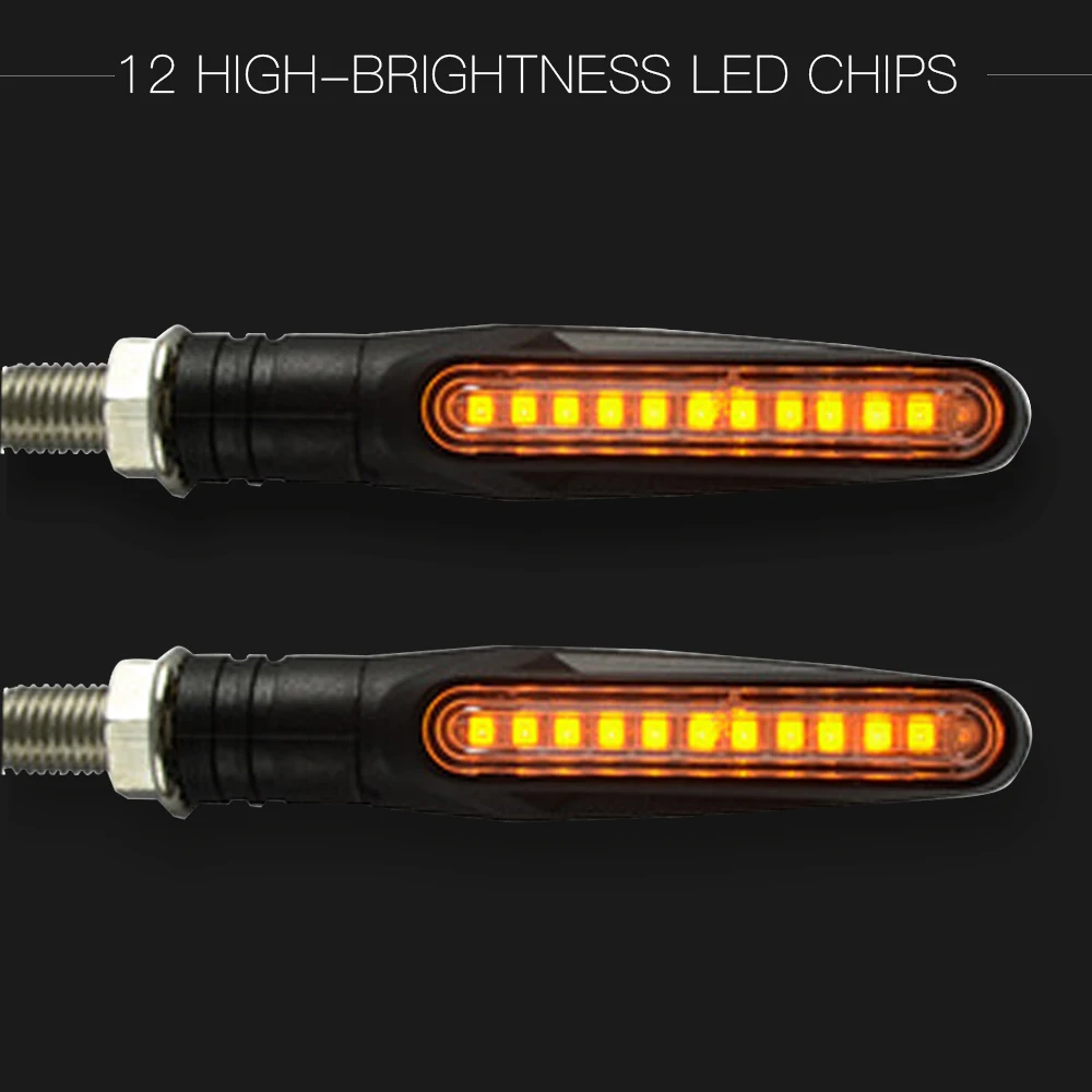 4 Wires LED motorcycle amber turn lights universal