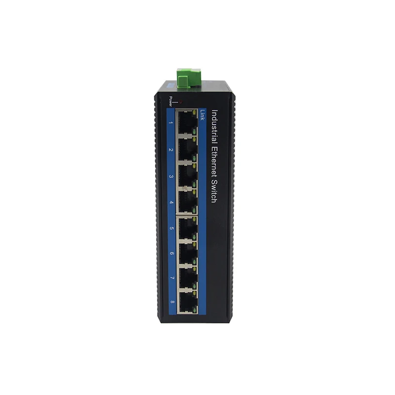 AS-ES8E Industrial Ethernet Switch 8 ports 100M Wide range DC power supply Redundancy Power DIN rail Ethernet Switch