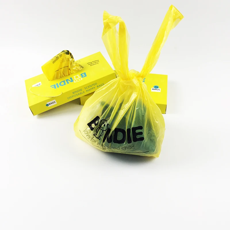 Factory Universal Custom Baby Disposable Diaper Nappy Bag Scented PE Diaper Sacks Disposal Packaging Bags