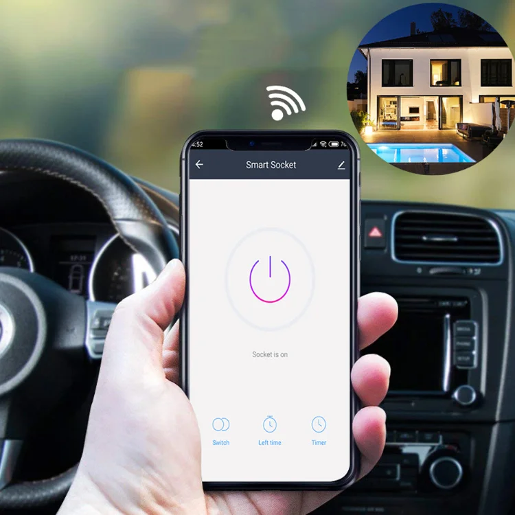 Us Uk Eu Voice Control App Control Electric Plug 16a Smart Home Socket Smart Life