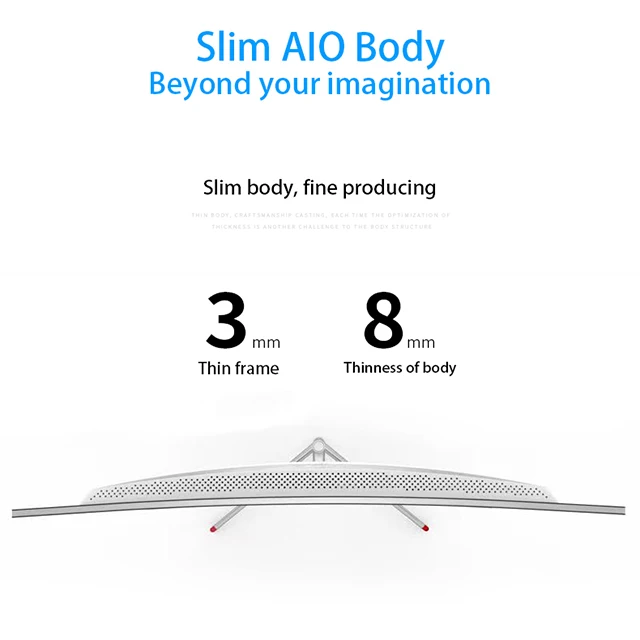 Hot Selling All In One PC 16 GB RAM Desktop I3 I5 I7 AIO PC 23.6 Inch FHD Curved Monoblock All In One PC