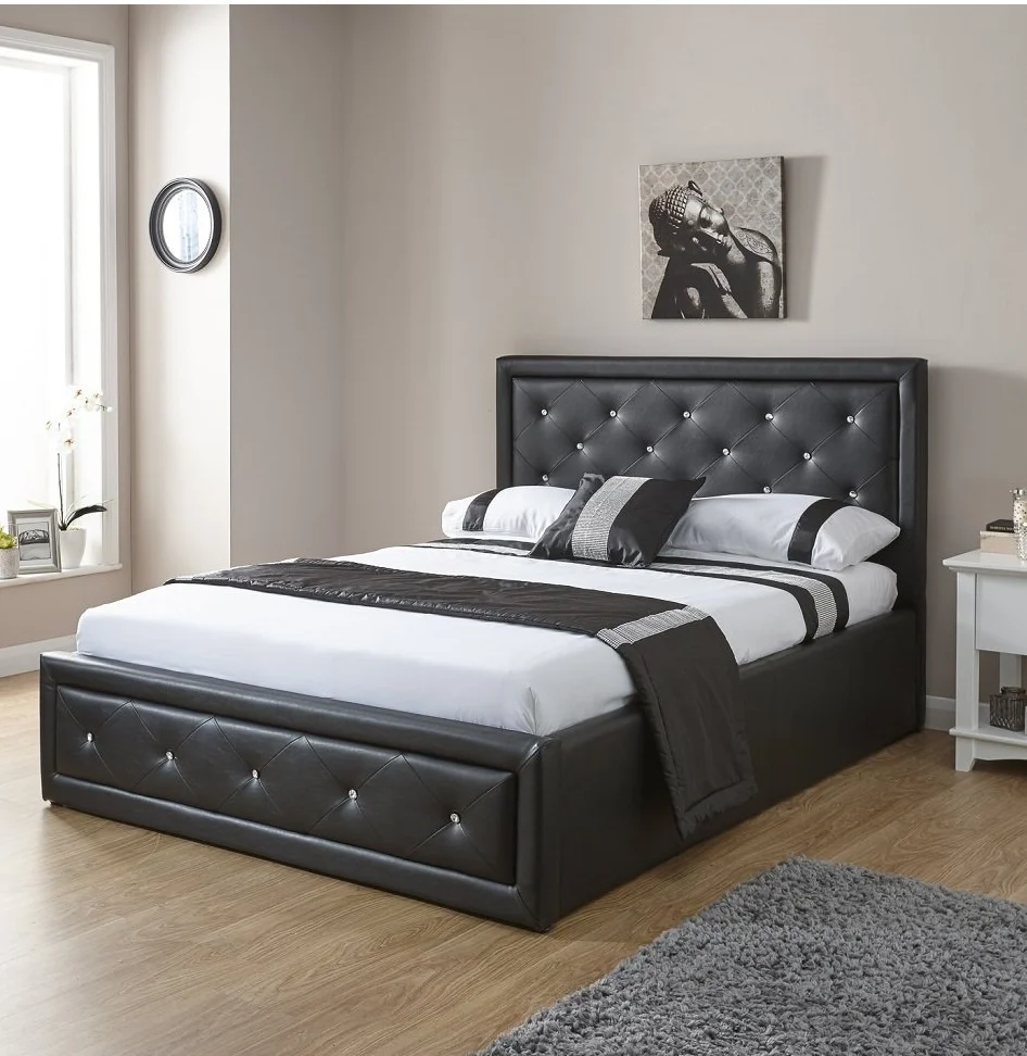 Французская мебель для спальни индивидуальная Европейская кожаная кровать с хранением