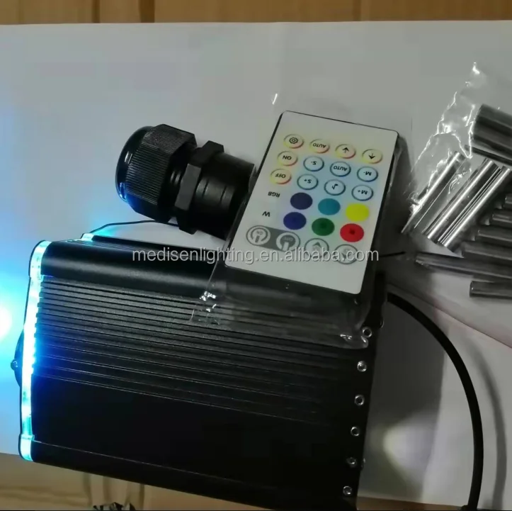 12V 16W RGBW Twinkle Fiber Optic Light Kit With Shooting Star LED Light Engine for Car Ceiling Decoration