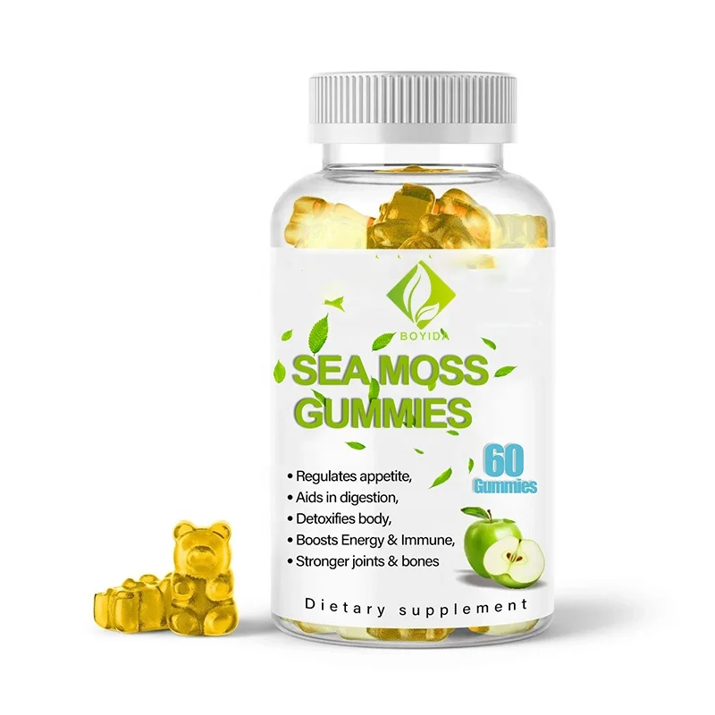 Vegan Sea Moss Gummies With Black Seed Oil And Apple Cider Vinegar For Slimming And Energy