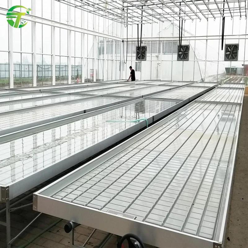 hydroponic flood table system flood table and drain tray