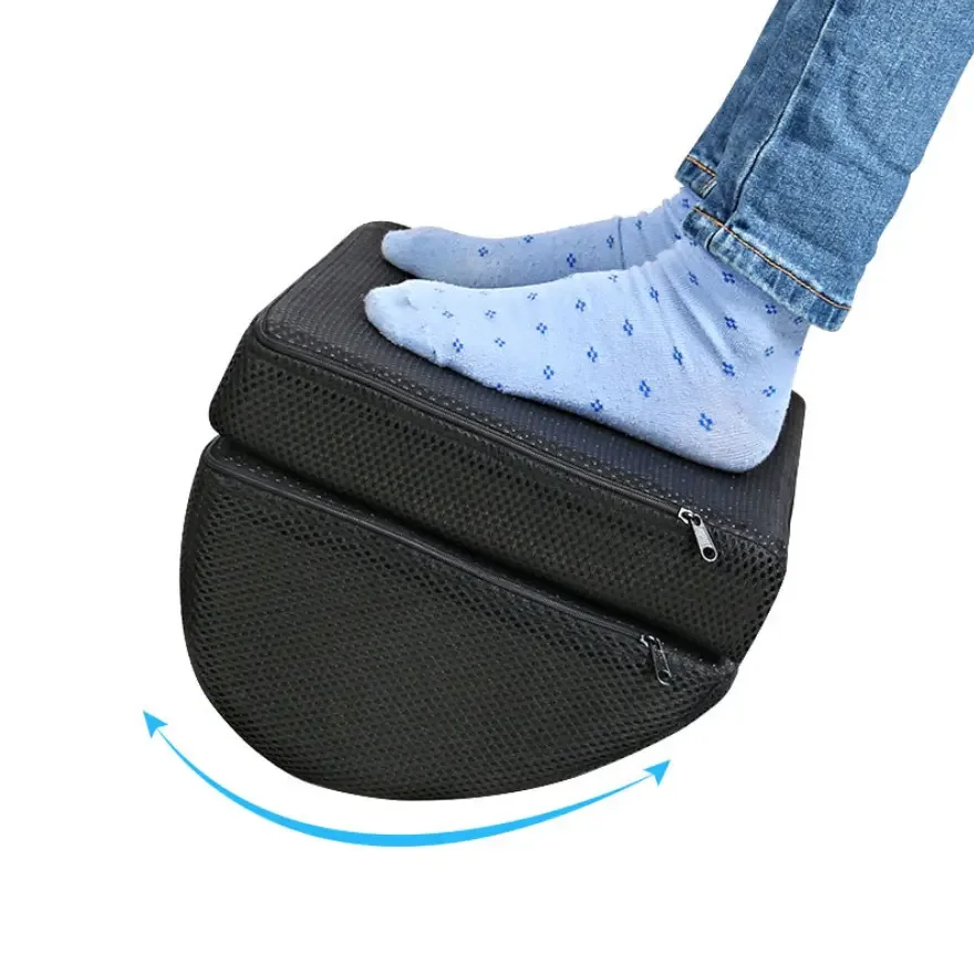 Customized Logo Non-Slip Bottom  Office Half Cylinder Shape Leg Foot Rest pillow for Under Desk at Work