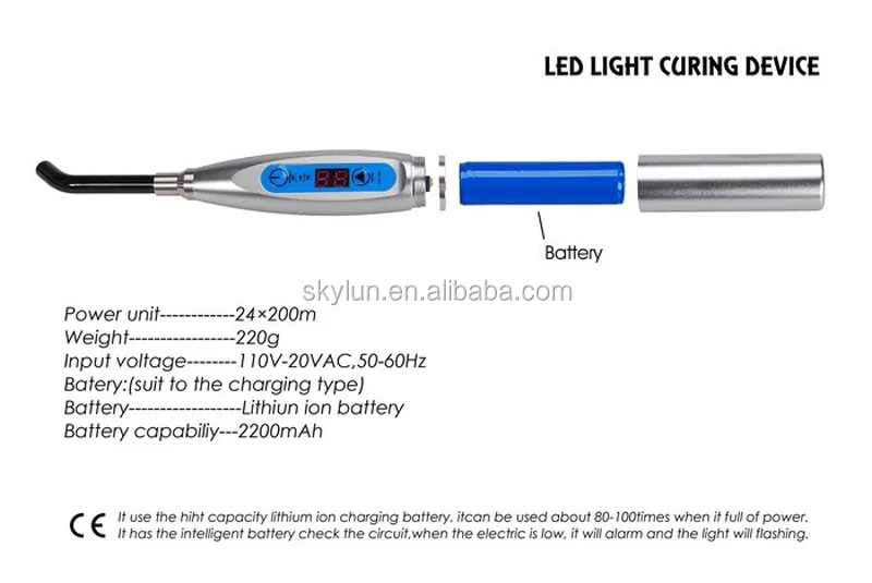 Hot Sale Metal Dental Wireless LED Light Cure Unit Composite Material Curing Light Machine Teeth Care