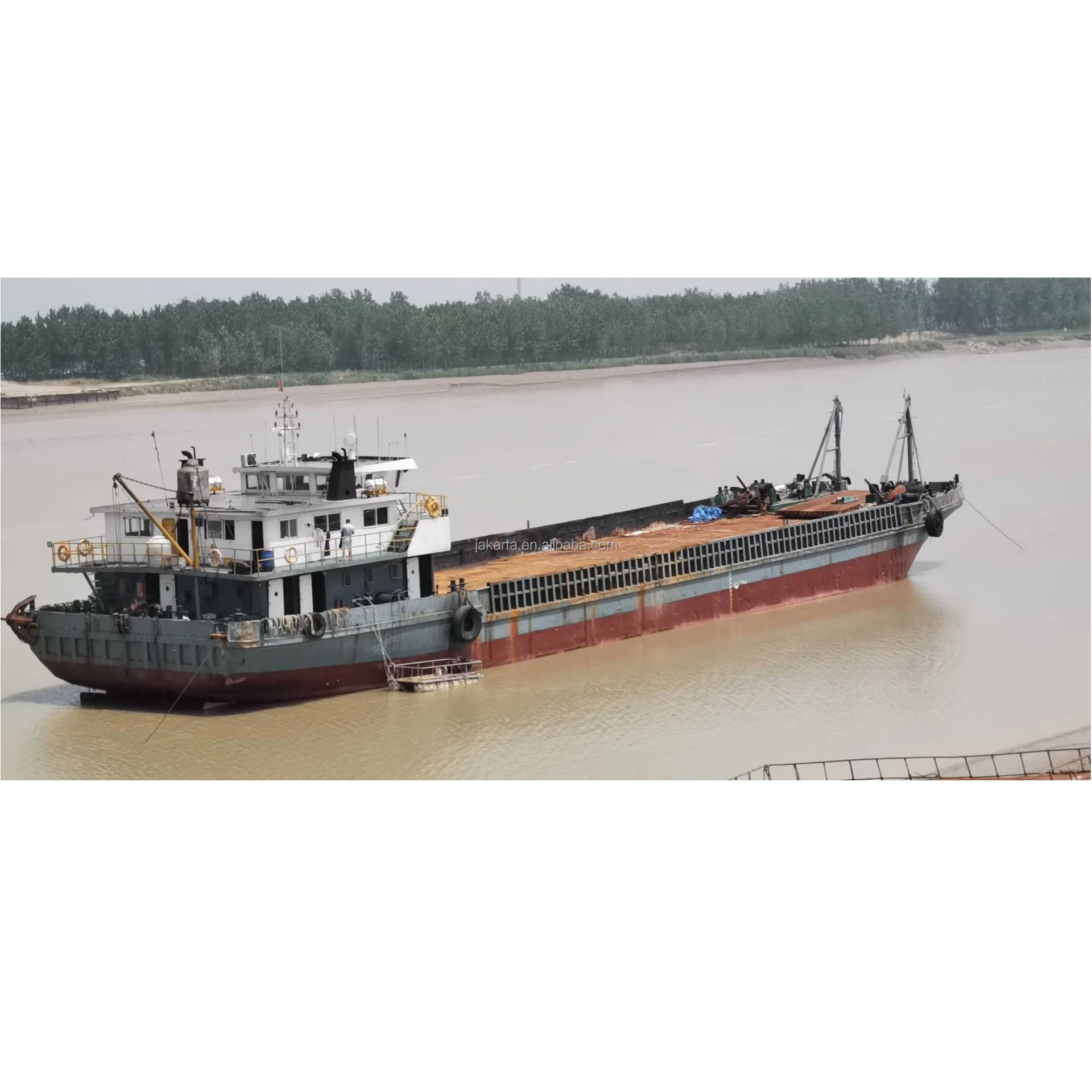 1700 DWT Deck barge ship with ramp door for sale
