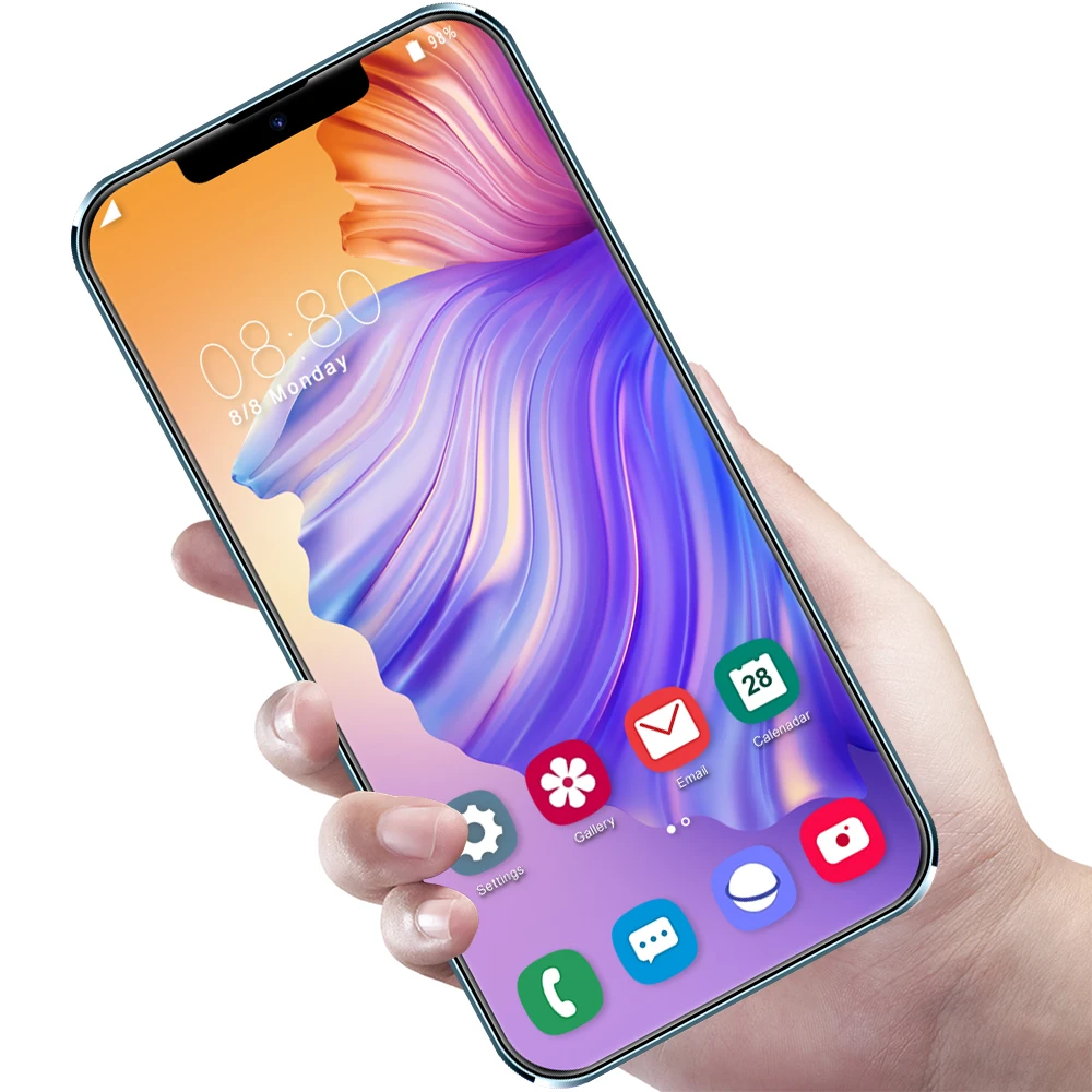 2021 Оригинал Новая мода I12Pro Max 10 + 512 ГБ 32MP 5G 6,7 дюймов HD большой экран 4800 мАч Android 9,1 Dual SIM карты мобильного телефона из закаленного стекла