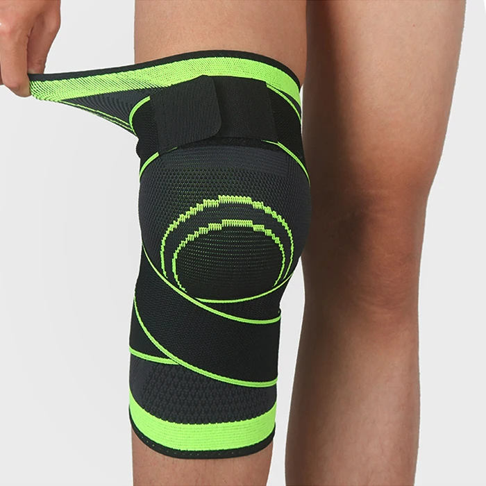 Open Sport Basketball Shin Guard Silicone Spandex Knitted Knee Support