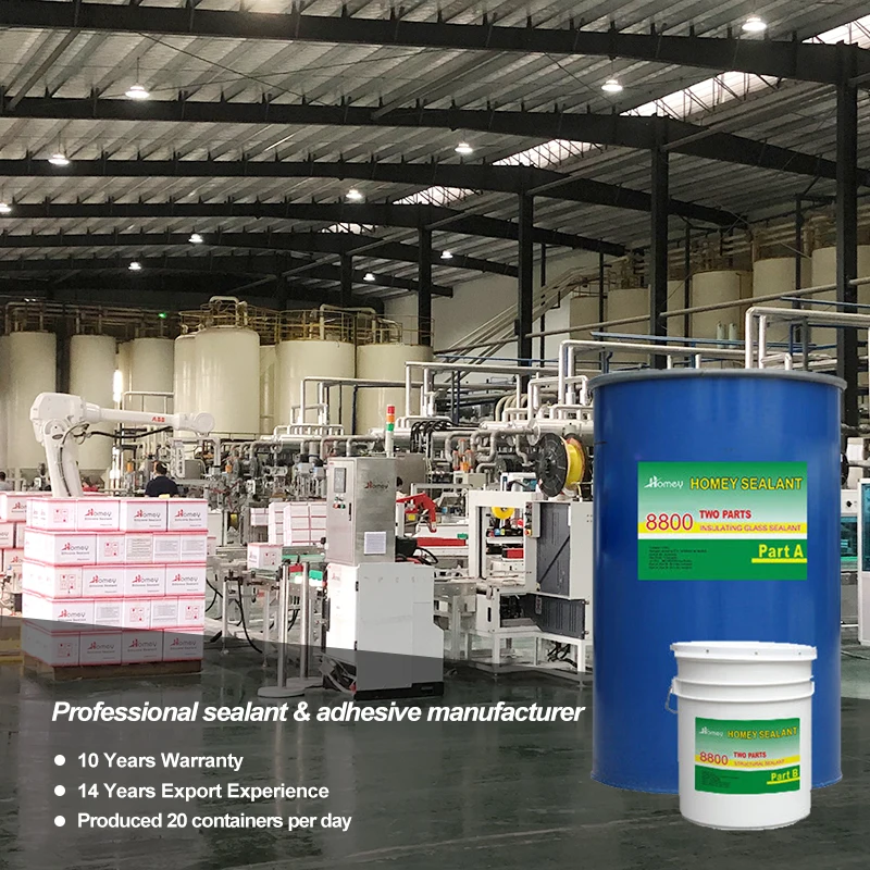 Homey Drum Glass Partition Wall Silicone Sealant Insulating Glass Two Part Silicone Sealant