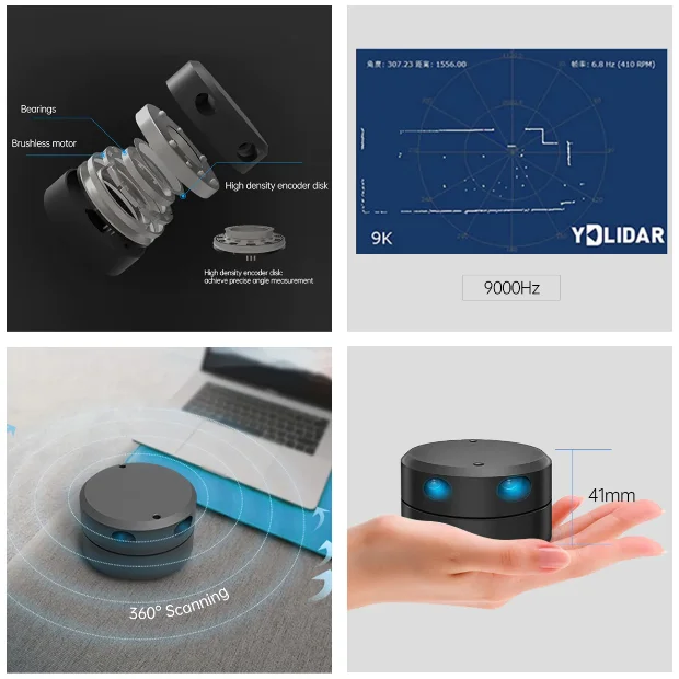 YDLIDAR G4 Laser Ranging Sensor SLAM 360 degrees Omnidirectional Lidar for Robot DIY
