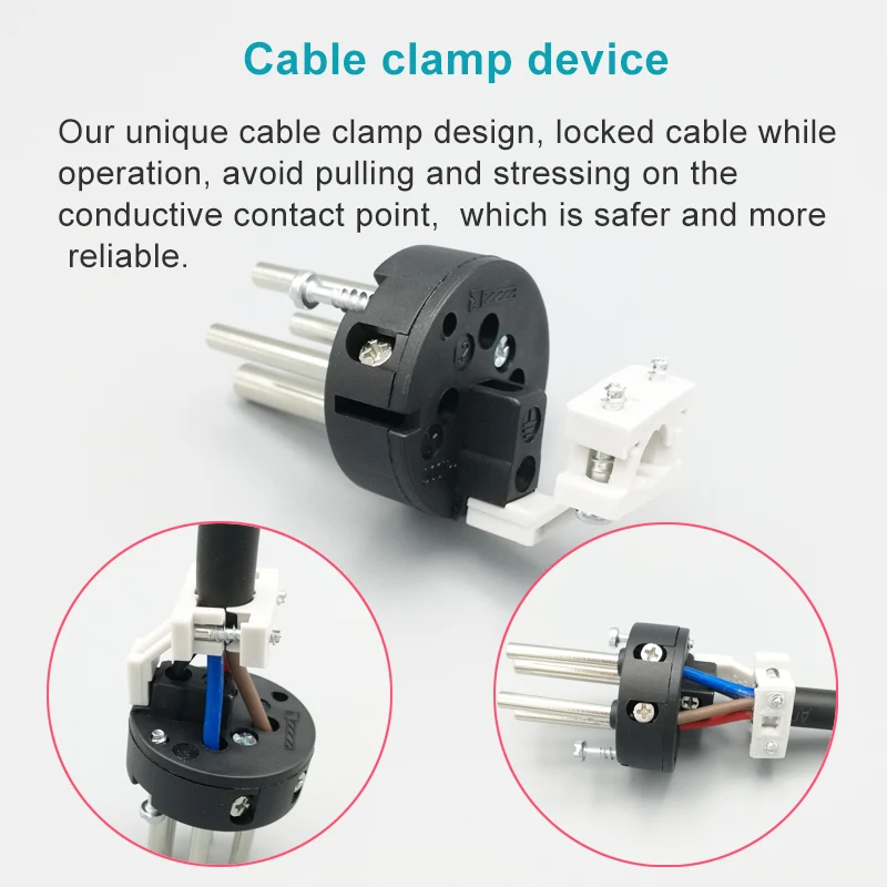 4Pin 16A 32A 380V male and female industrial plug and panel socket IP44 CEE norm power wire connector YEEDA