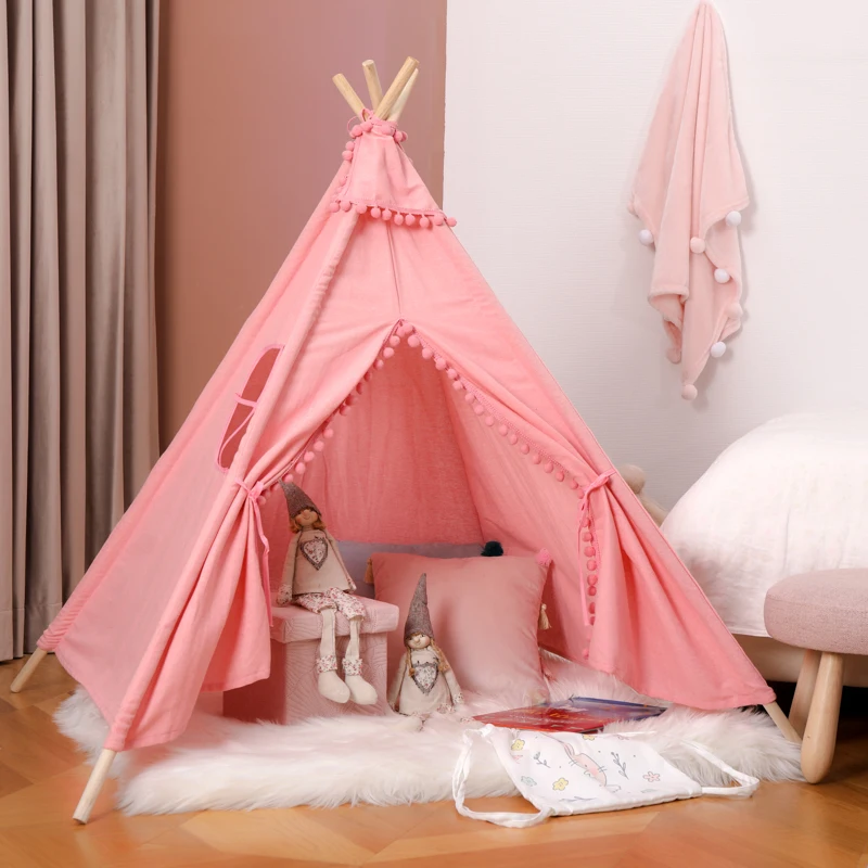 Kid-friendly Equipment Toy Tents Play Baby Kids Teepee Tent Indoor and Outdoor for Toddler