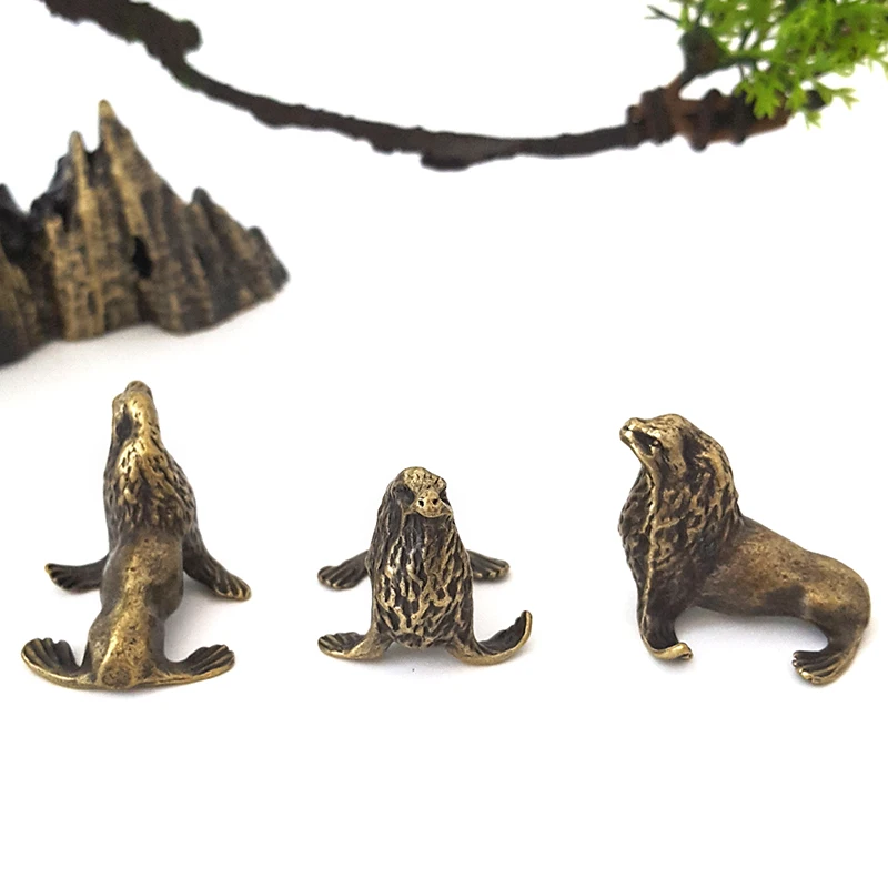 Wholesale 3D Desktop Ornament Vintage Metal Small Dolphin Home Decor Crafts Metal Gifts