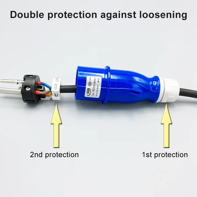3Pin 16A/32A male and female industrial plug and panel socket IP44 CEE norm power cable connector YEEDA