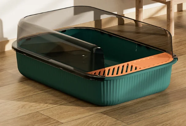Factory Wholesale High Quality Custom Logo Reusable Cat Litter Box Cat Open Litter Box Detachable Easy To Clean Toilet for Cat