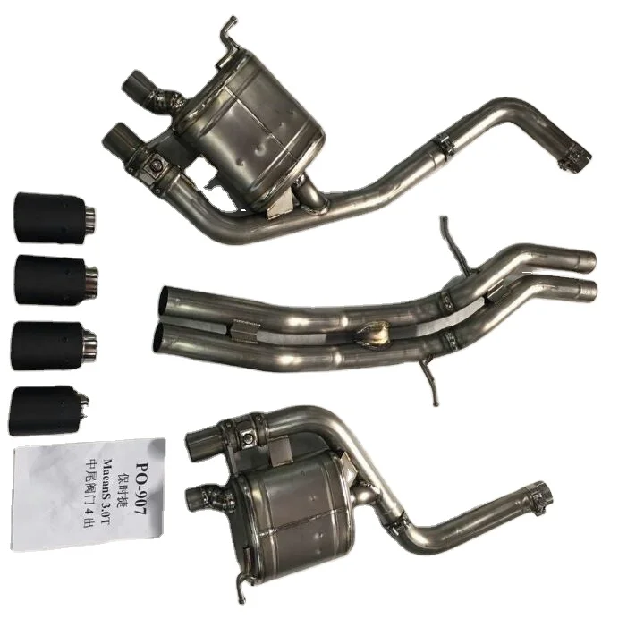 Titanium valve control Car exhaust muffler Pipe for Macan S