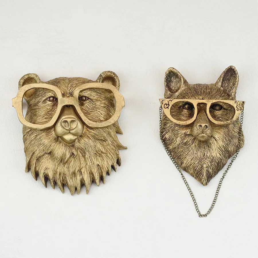 Креативные изделия ручной работы в античном стиле настенная подвеска в виде головы животных декор из смолы голова животных настенная подвеска