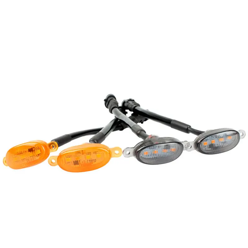 4 in 1 China network small yellow light circular 4led yellow and black l 4led lights one for four Applicable to any model