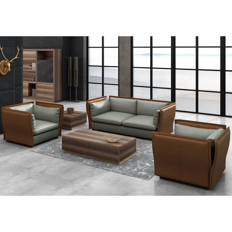 
High Quality Leather Office Sofa For Reception 