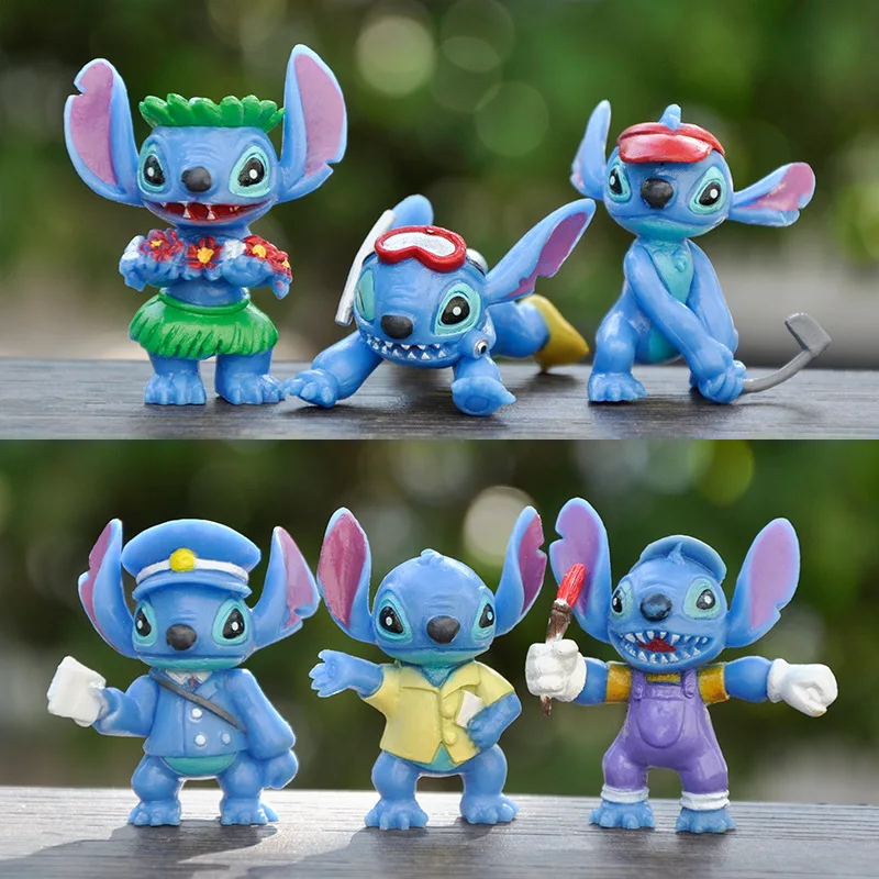 Wholesale Stitch Home Decoration Lovely Hot Anime Japanese Cartoon Model 3D Toy PVC Action Figure Kids Gifts Custom Miniature