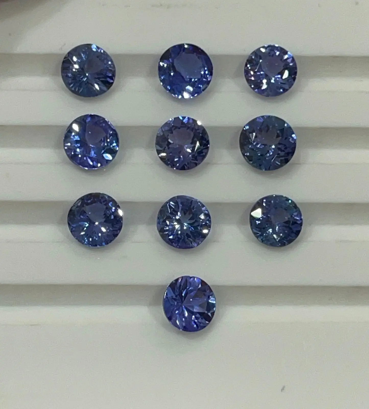 Natural Tanzanite Gemstone Loose Calibrated Brilliant Cut Rounds Tanzanite Gemstone Handmade Bulk Product