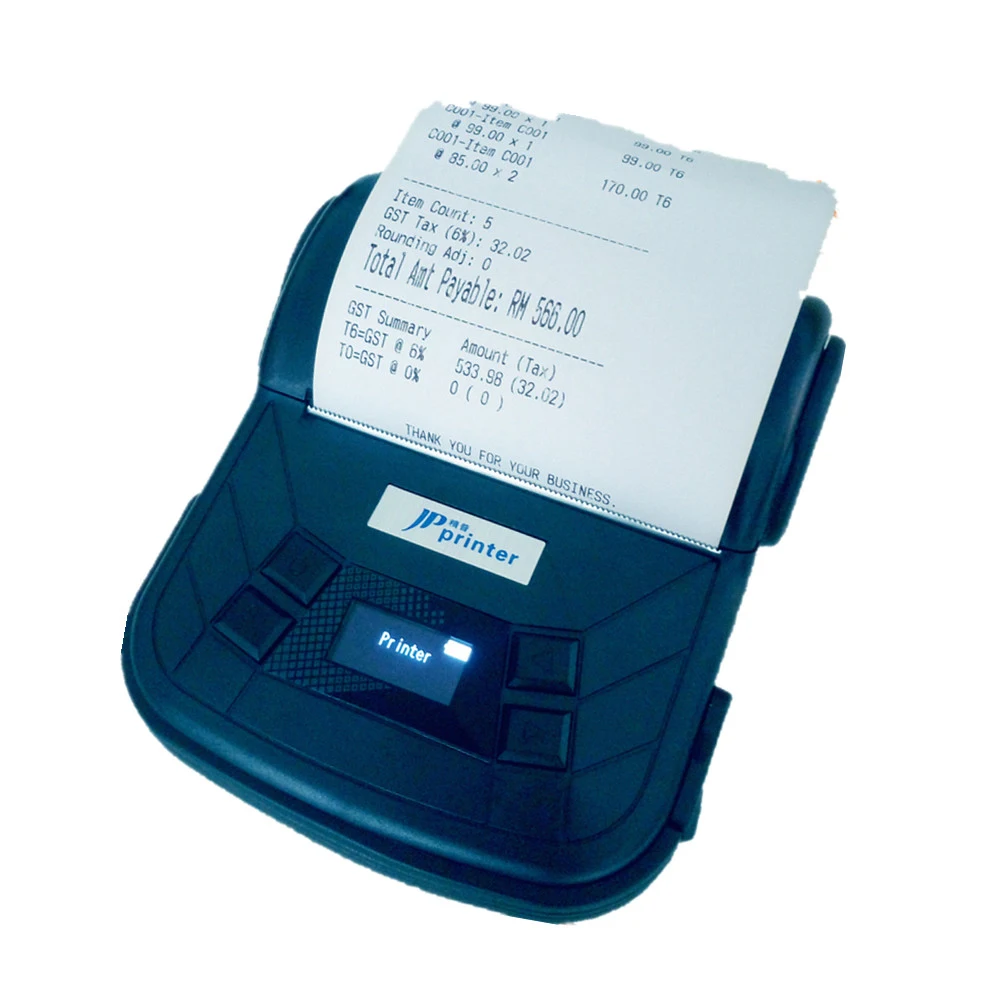 MTP-3A LED display 12V1A Power 80mm Receipt BT Printer with free thermal paper wireless portable label printer